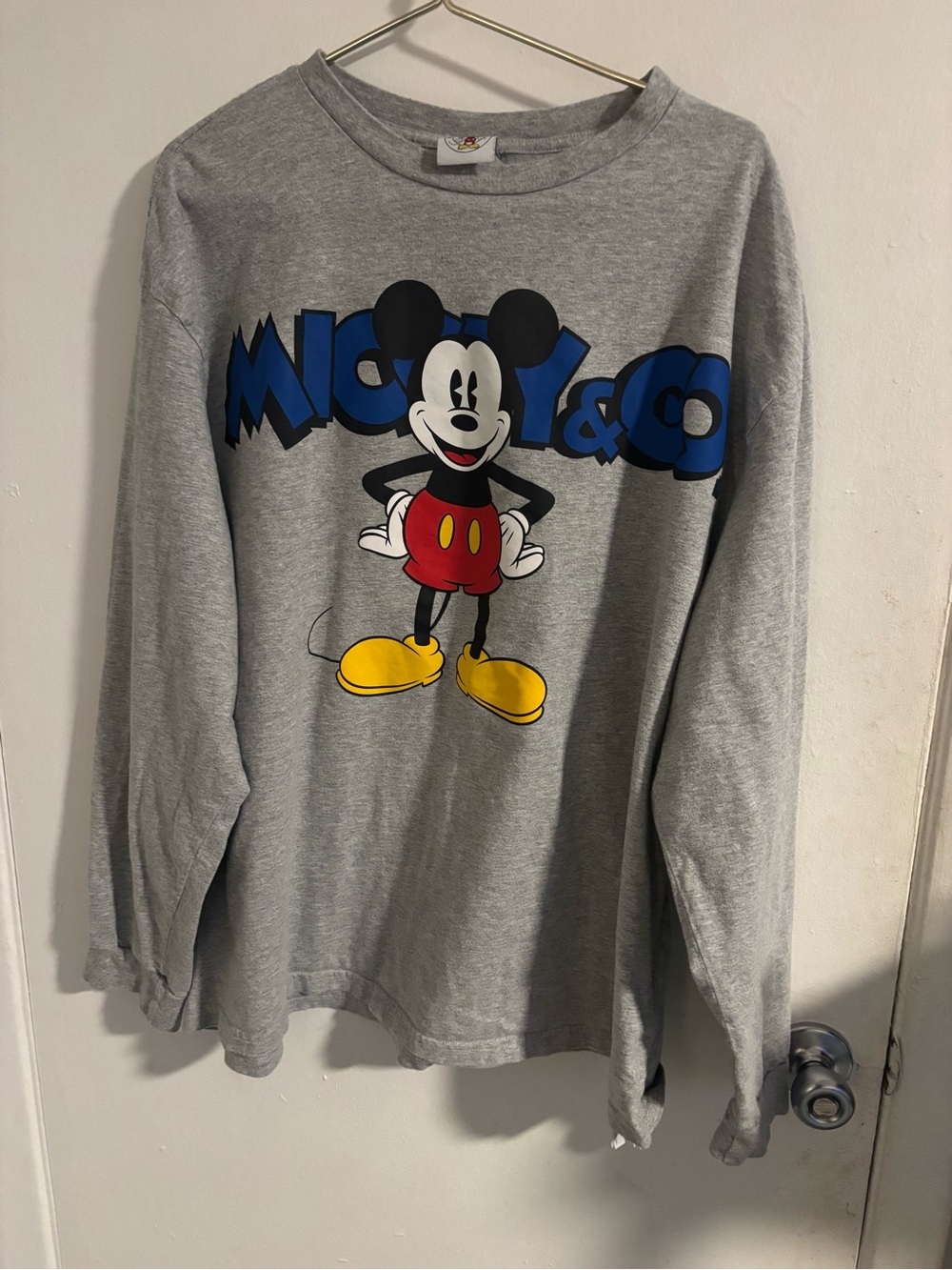 Mickey & Co Disney Mickey Mouse XXL Gray Double Sided Long Sleeve Shirt